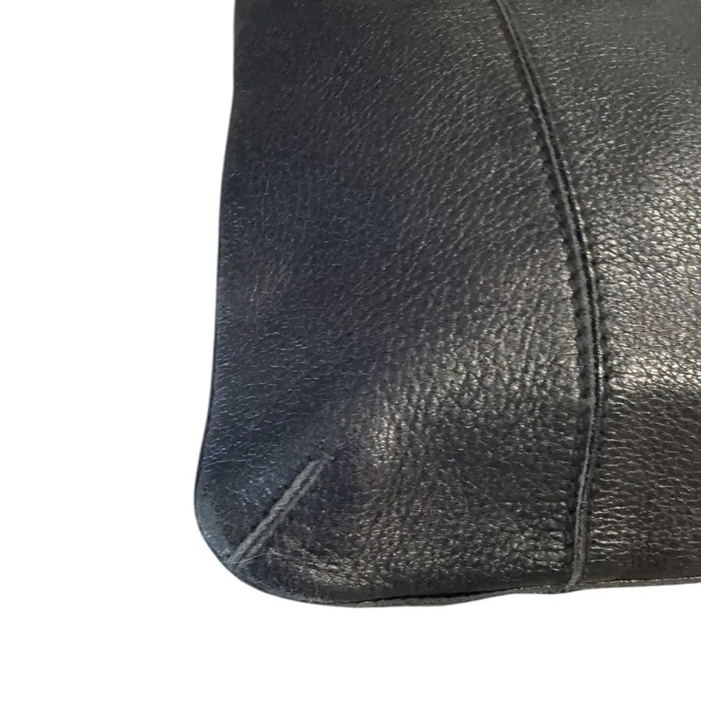 BOTTEGA VENETA Black Leather One Shoulder HoboTote Bag Auth